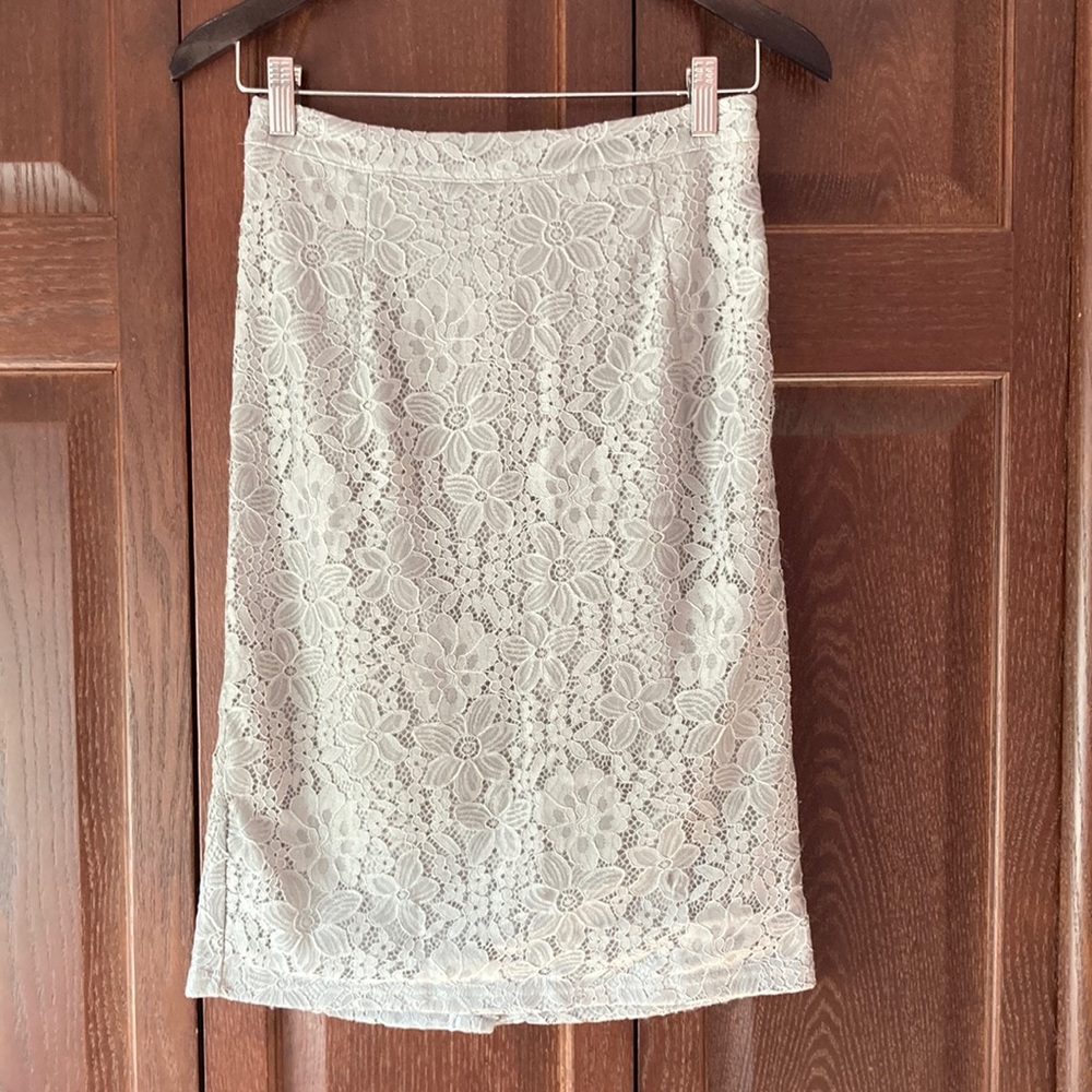 Mikarose Grey Lace Pencil Skirt size S
